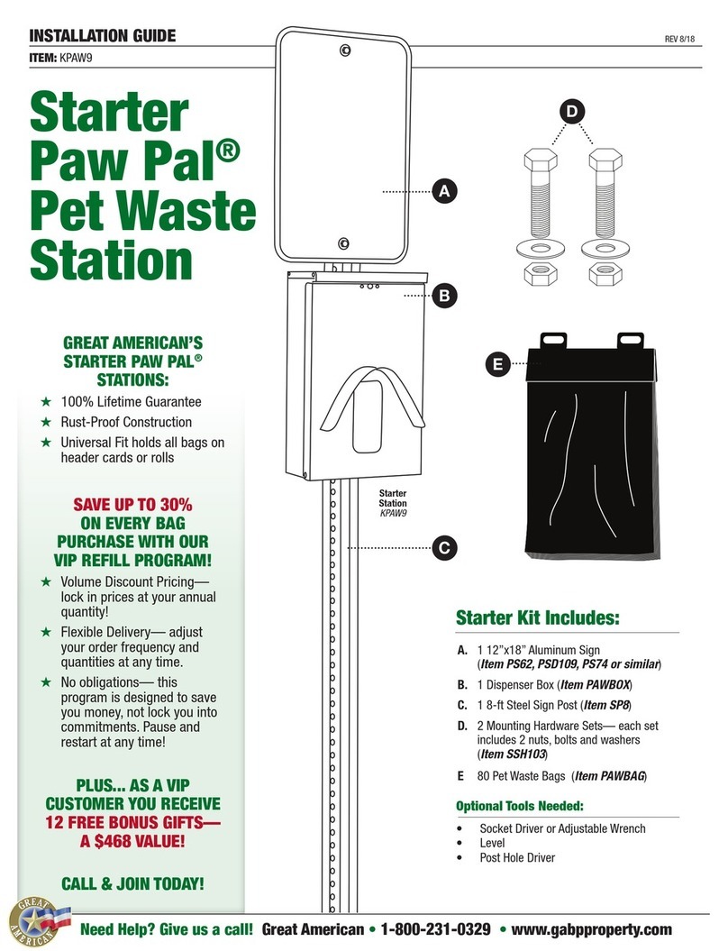 Great American Starter Paw Pal KPAW9 User manual