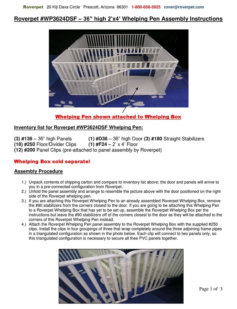 Roverpet WP3624DSF Assembly instructions