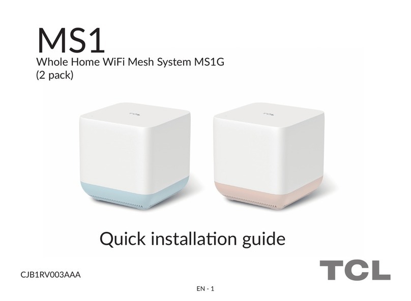 TCL MS1G Quick installation guide TCL MS1G Quick installation guide