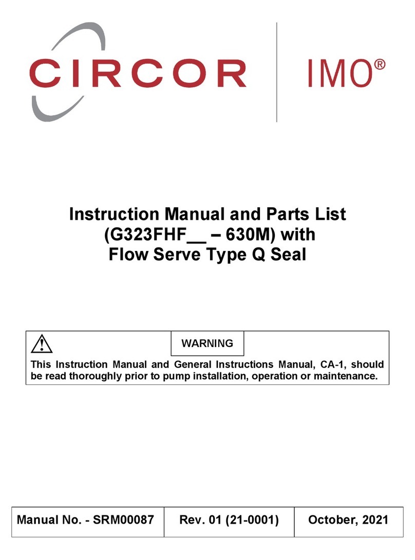 Circor IMO G323FHF Series User manual