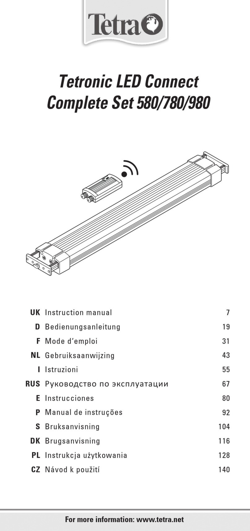 Tetra 580 User manual