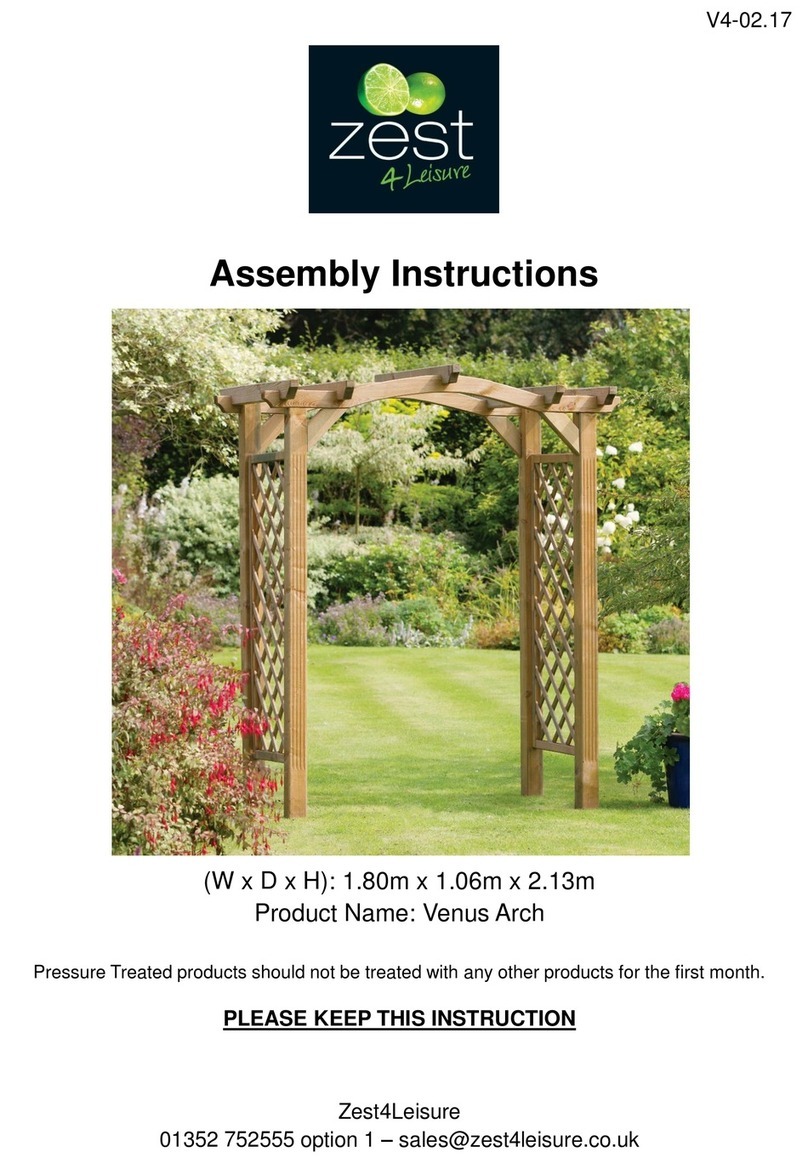 Zest 4 Leisure Venus Arch Assembly instructions