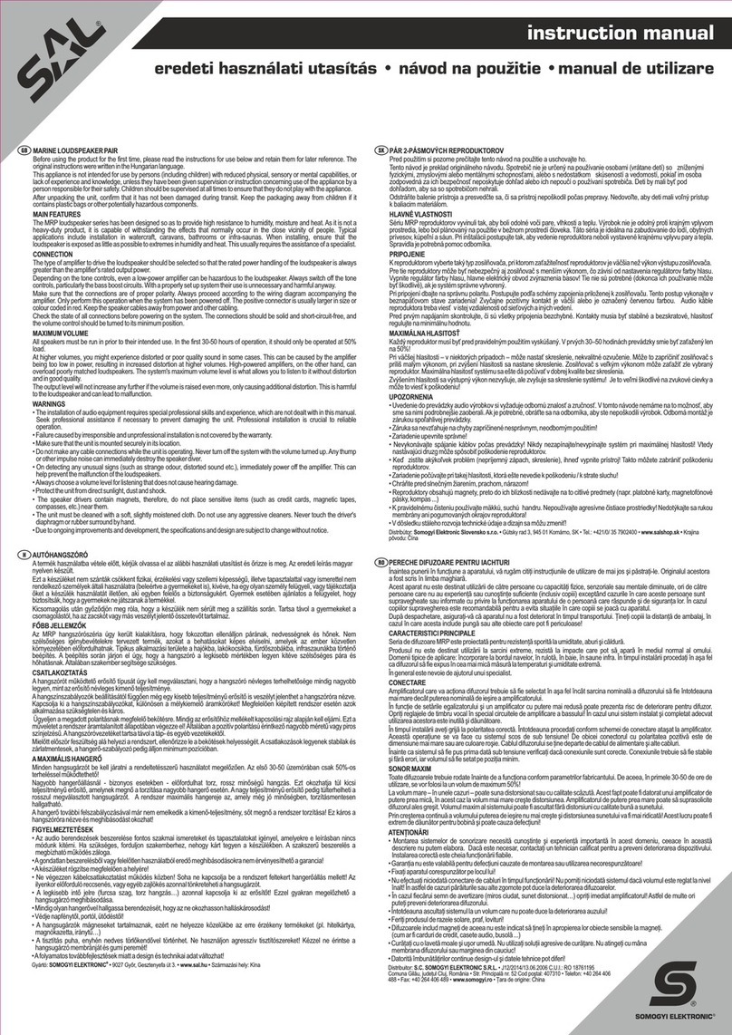 SAL MRP 2-130 instruction manual