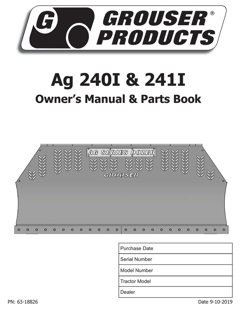 Grouser Products Ag 240I Owner's manual & parts book