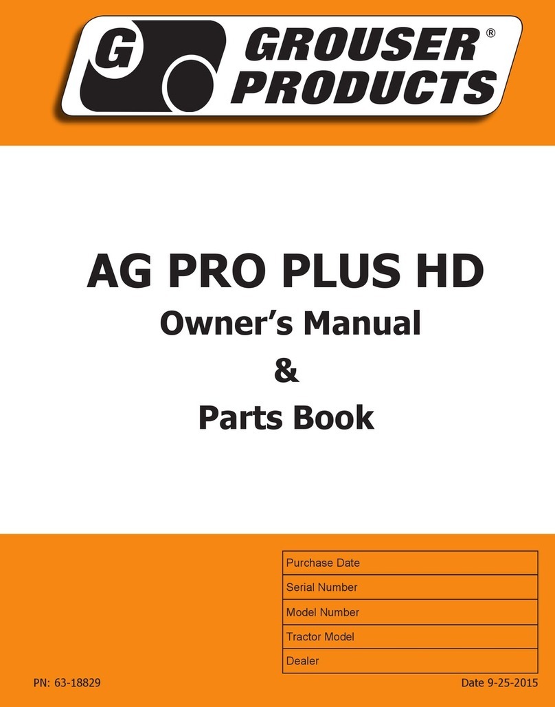 Grouser Products Ag Pro Plus HD Owner's manual & parts book