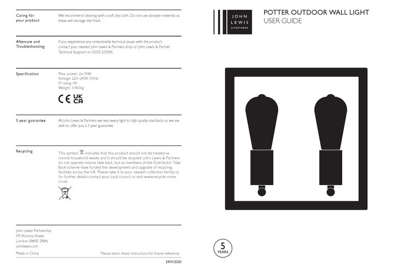 John Lewis POTTER User manual John Lewis POTTER User manual