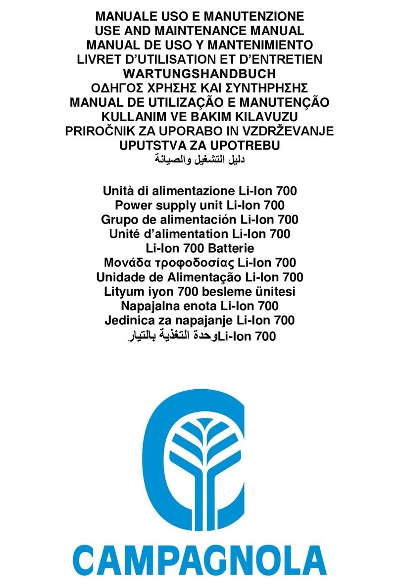 CAMPAGNOLA Line 58 Use and maintenance manual