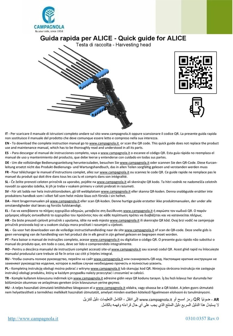 CAMPAGNOLA PROFESSIONAL ALICE ECO User manual