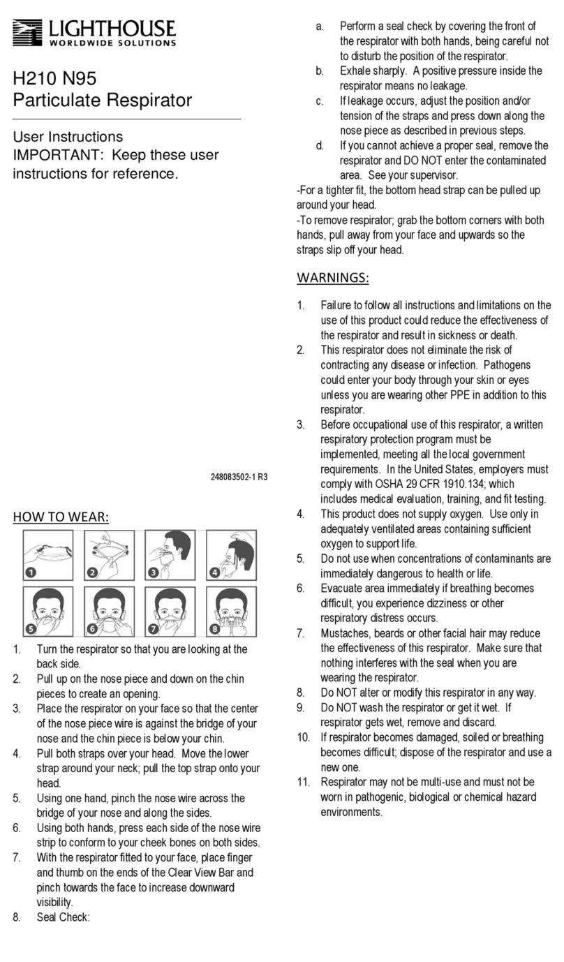 Lighthouse Worldwide Solutions H210 N95 quick start guide Lighthouse Worldwide Solutions H210 N95 quick start guide