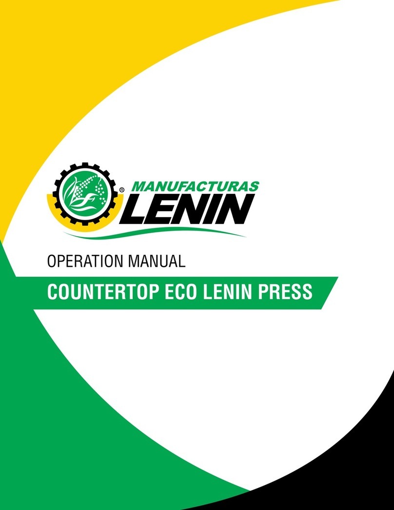 Manufacturas Lenin COUNTERTOP ECO LENIN PRESS Operation manual