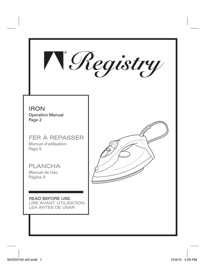 Registry 1001167 Operation manual