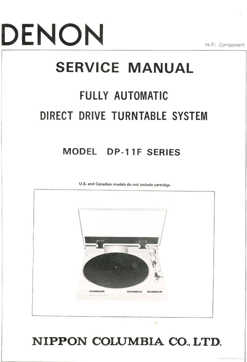 Nippon Columbia Denon DP-11F Series Service manual