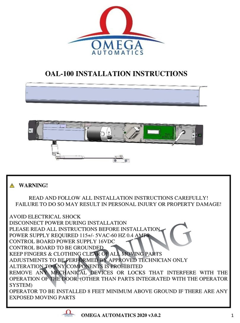 Omega OAL-100 installation instructions