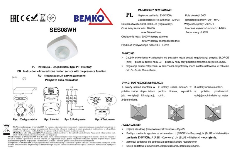 BEMKO SES08WH User manual