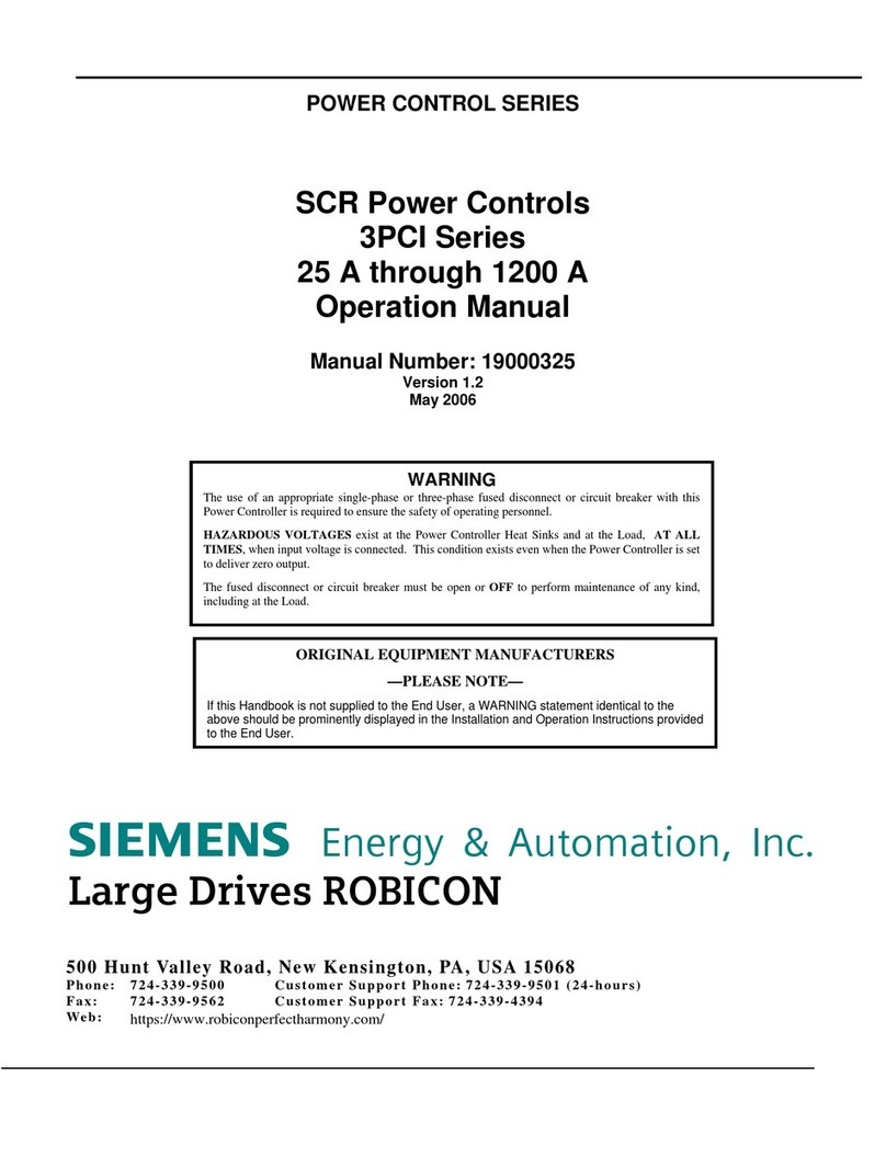 Siemens POWER CONTROL Series User manual