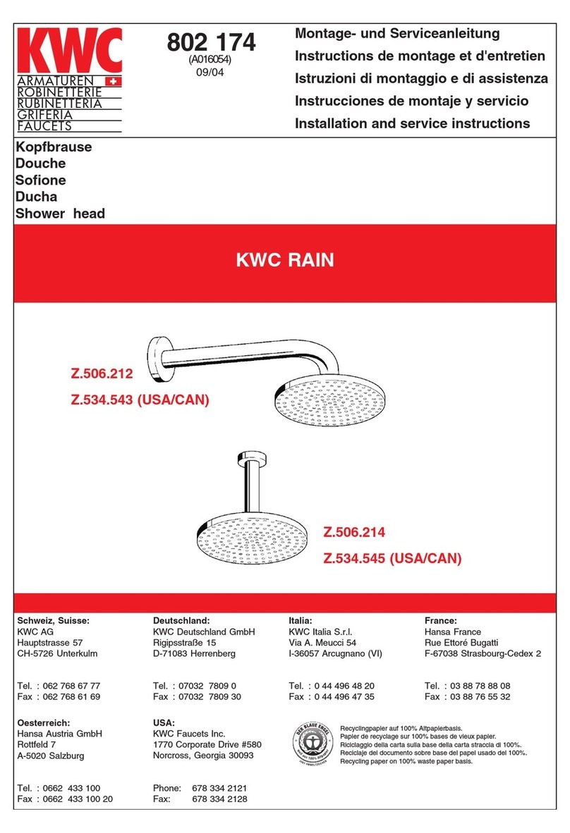 KWC Z.506.212 Installation and service instructions
