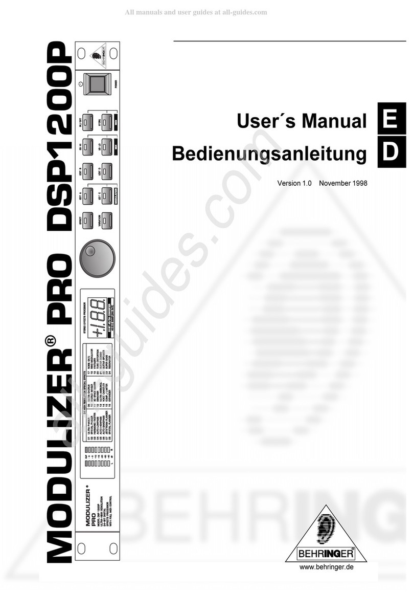 Behringer Modulizer PRO DSP1200P user manual