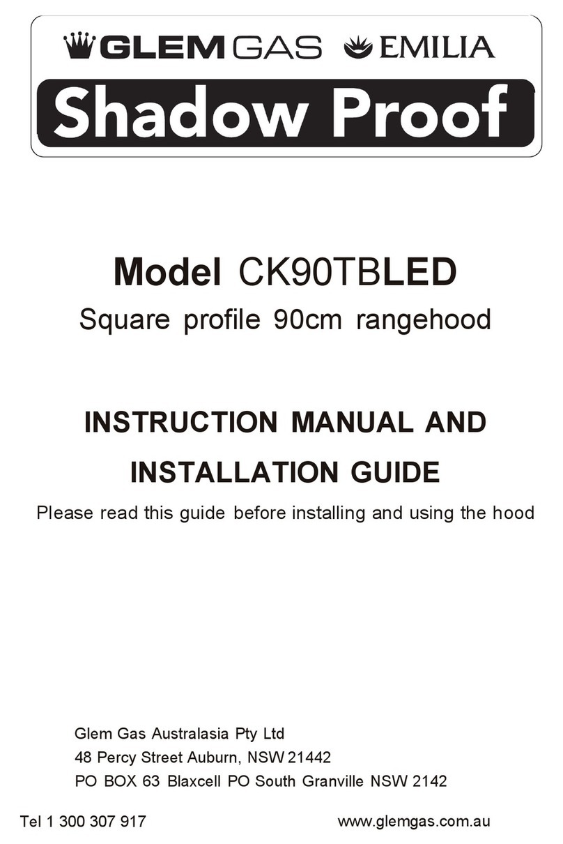 Glem CK90TBLED Specification sheet