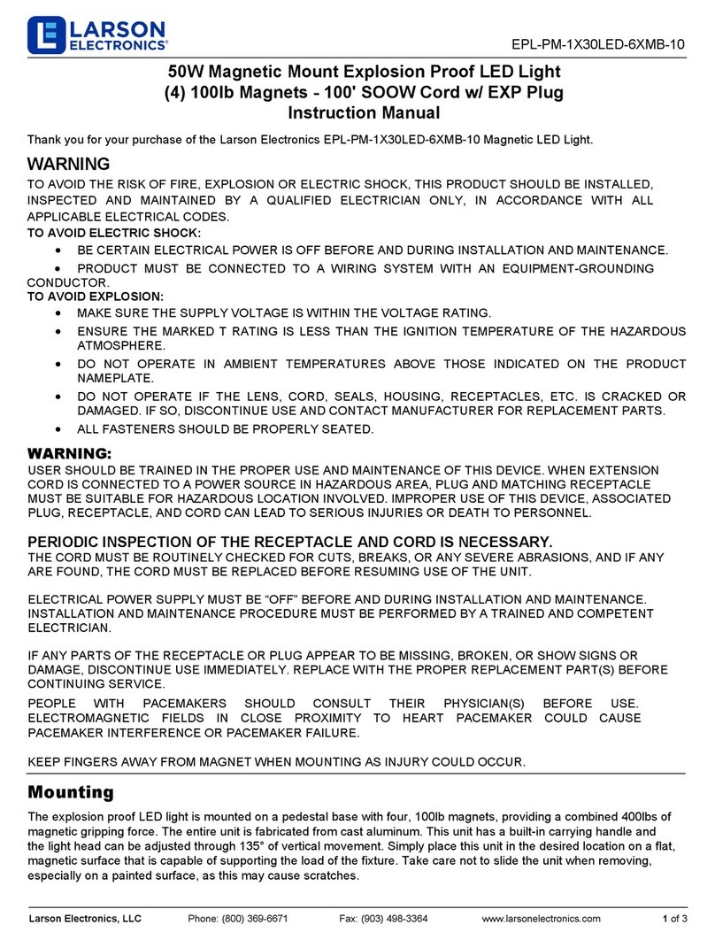 Larson Electronics EPL-PM-1X30LED-6XMB-10 User manual