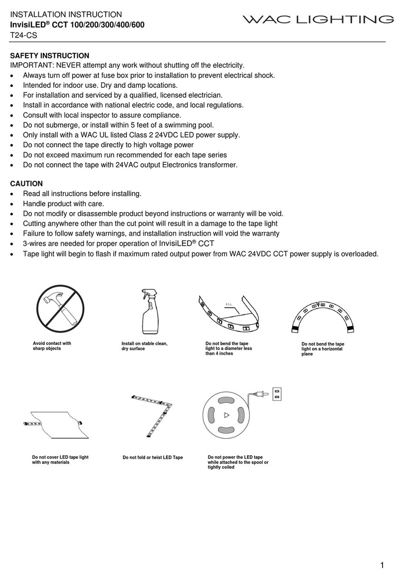 WAC Lighting InvisiLED CCT 100 User manual WAC Lighting InvisiLED CCT 100 User manual