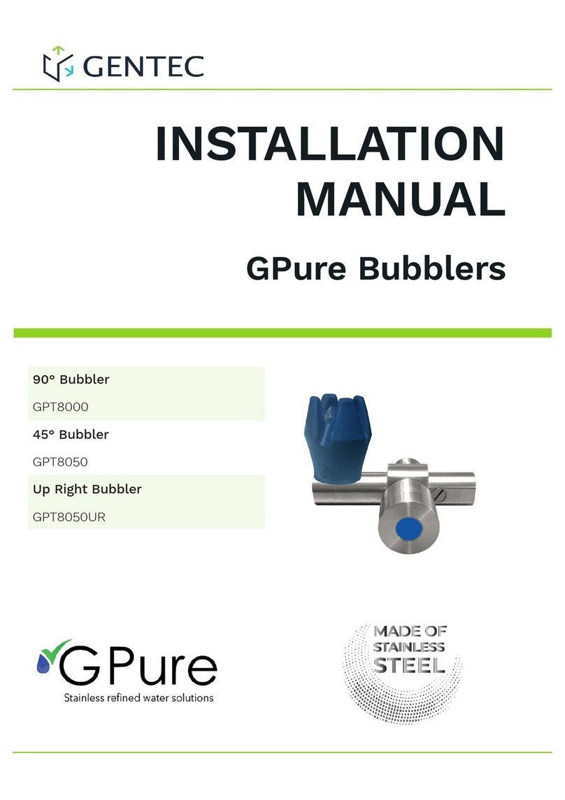 Gentec GPure Bubblers GPT8000 installation manual