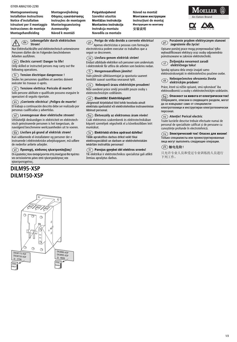 Eaton Moeller DILM95-XSP User manual Eaton Moeller DILM95-XSP User manual