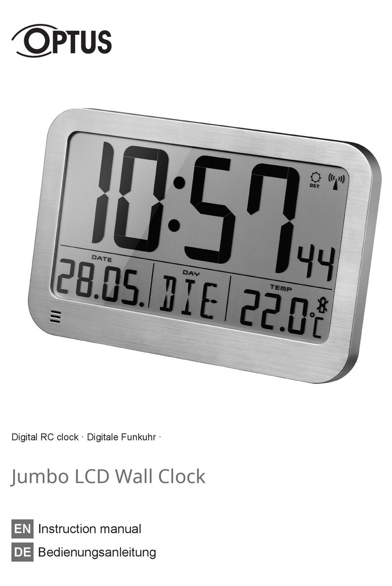 Optus Jumbo LCD Wall Clock instruction manual