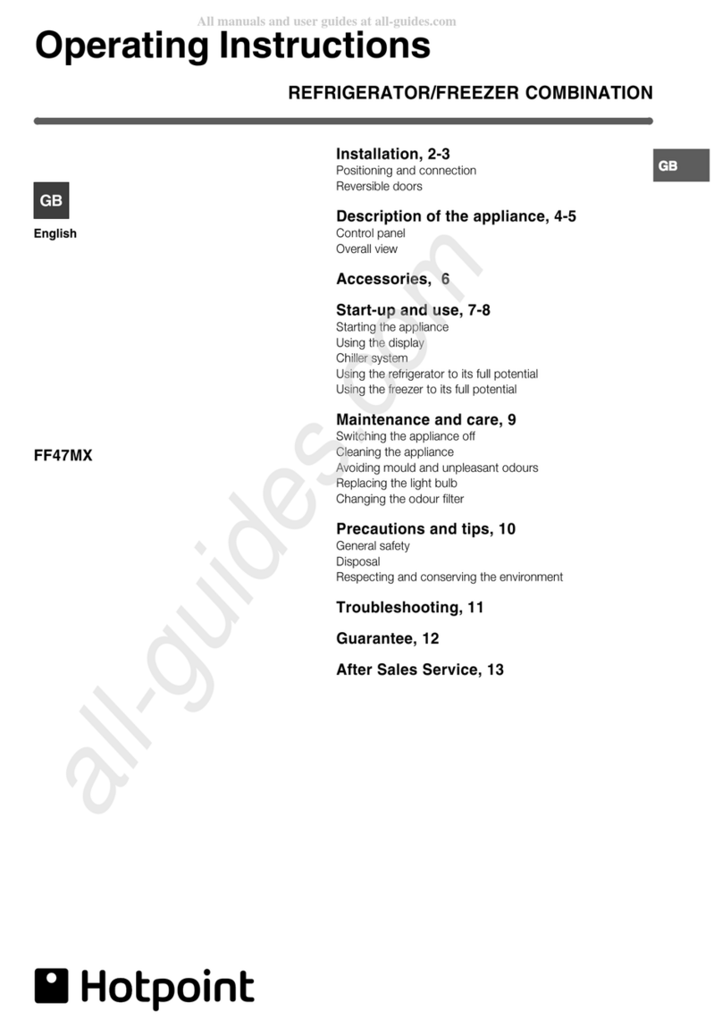 Hotpoint FF47MX User manual