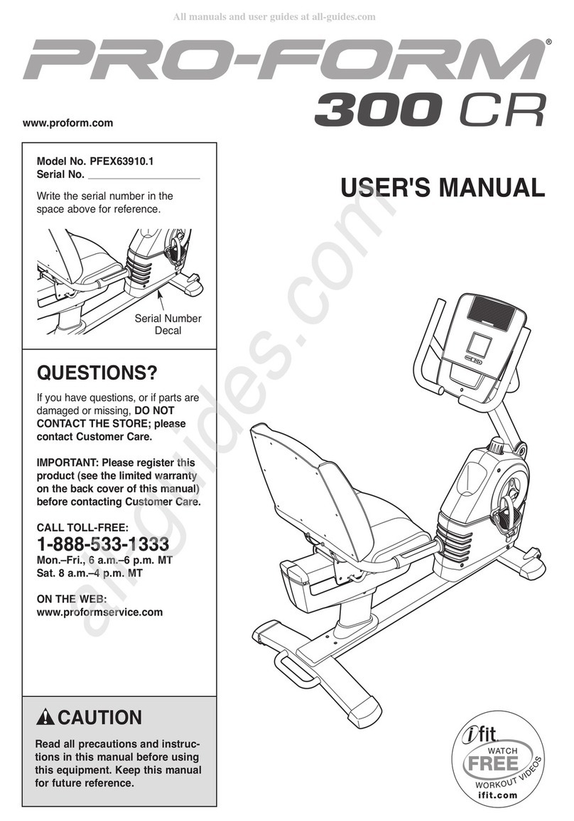 Pro-Form 300CR User manual