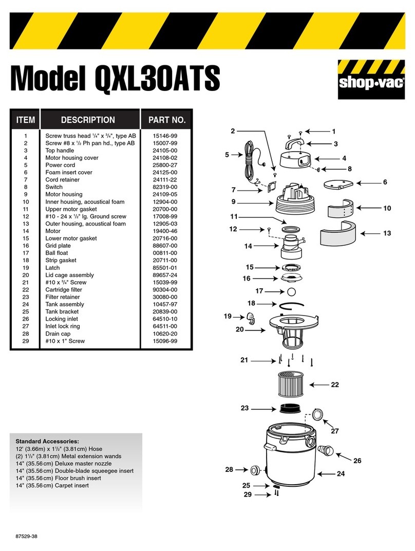 Shop-Vac QXL30ATS Assembly instructions