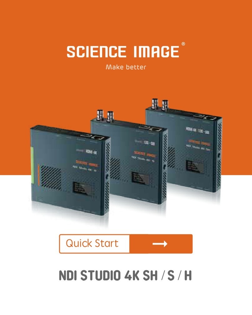 Science Image NDI Studio 4K SH quick start Science Image NDI Studio 4K SH quick start