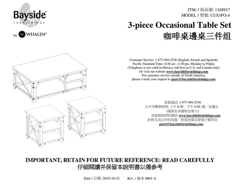 Whalen Bayside CUS3PO-4 manual