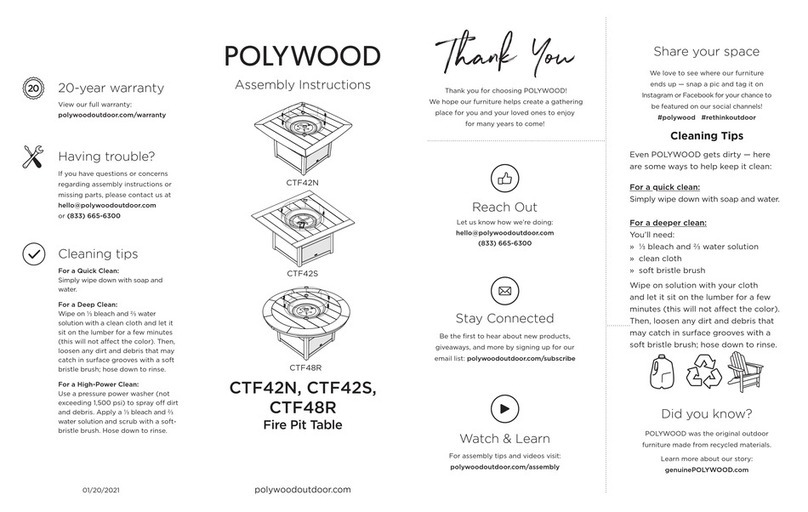 Polywood CTF42N Assembly instructions