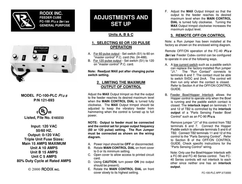 Rodix FC-100-PLC Plus Setup guide