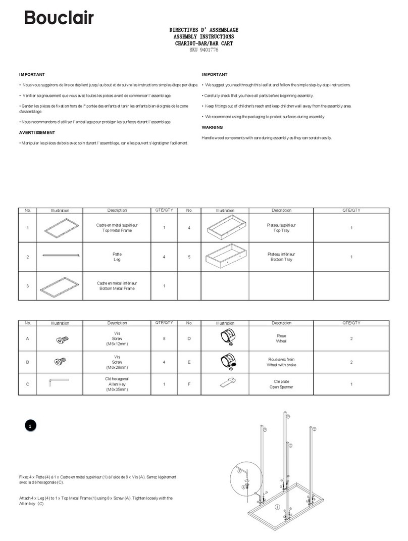 Bouclair 9401776 User manual Bouclair 9401776 User manual