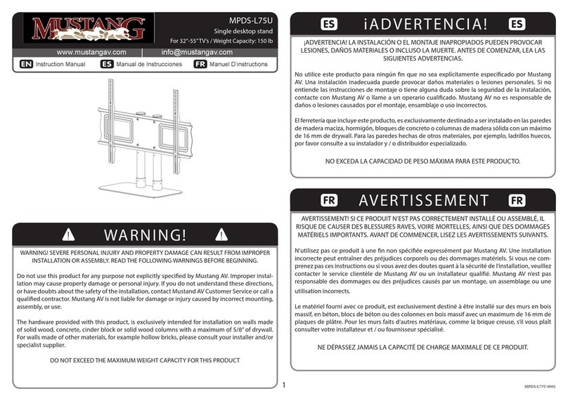Mustang MPDS-L75U instruction manual