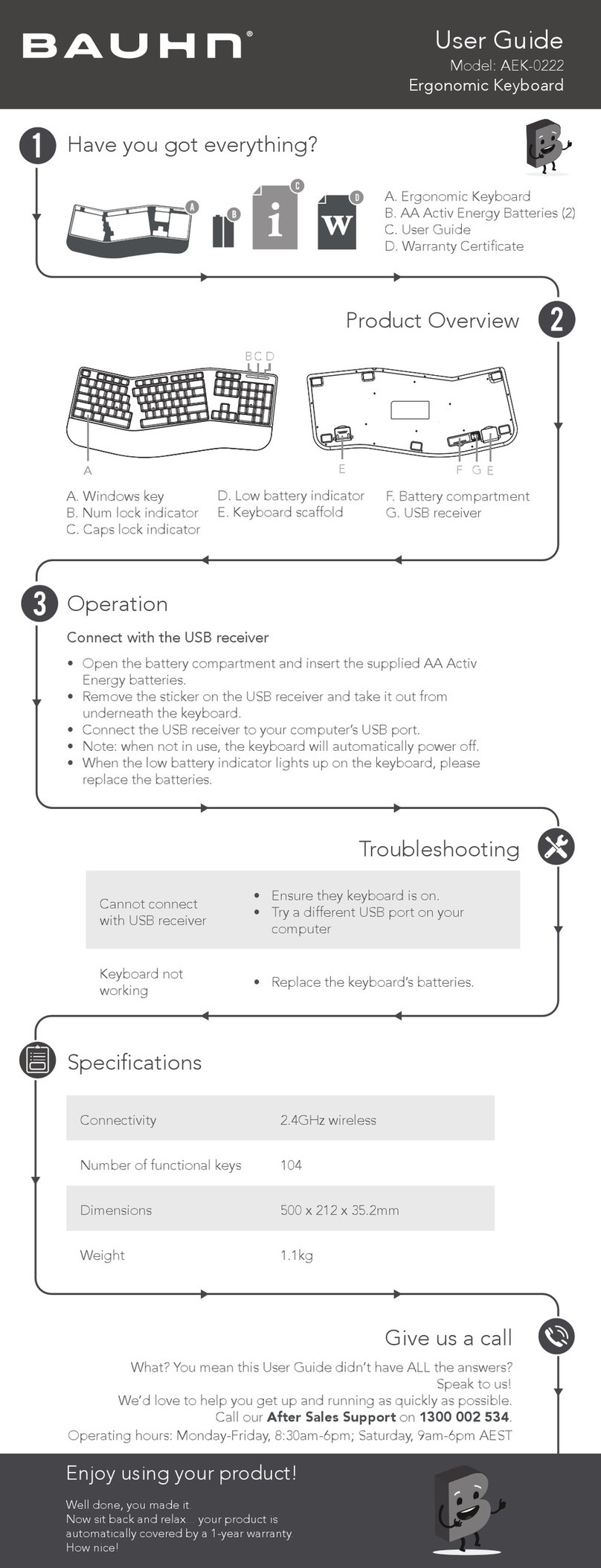 Bauhn AEK-0222 user guide