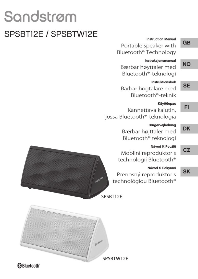 Sandstrom SPSBT12E instruction manual