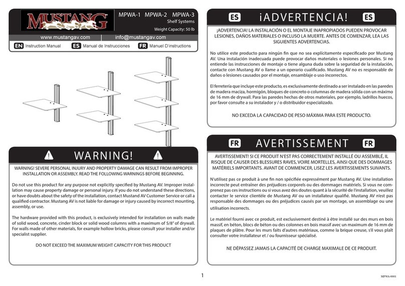 Mustang MPWA-1 instruction manual