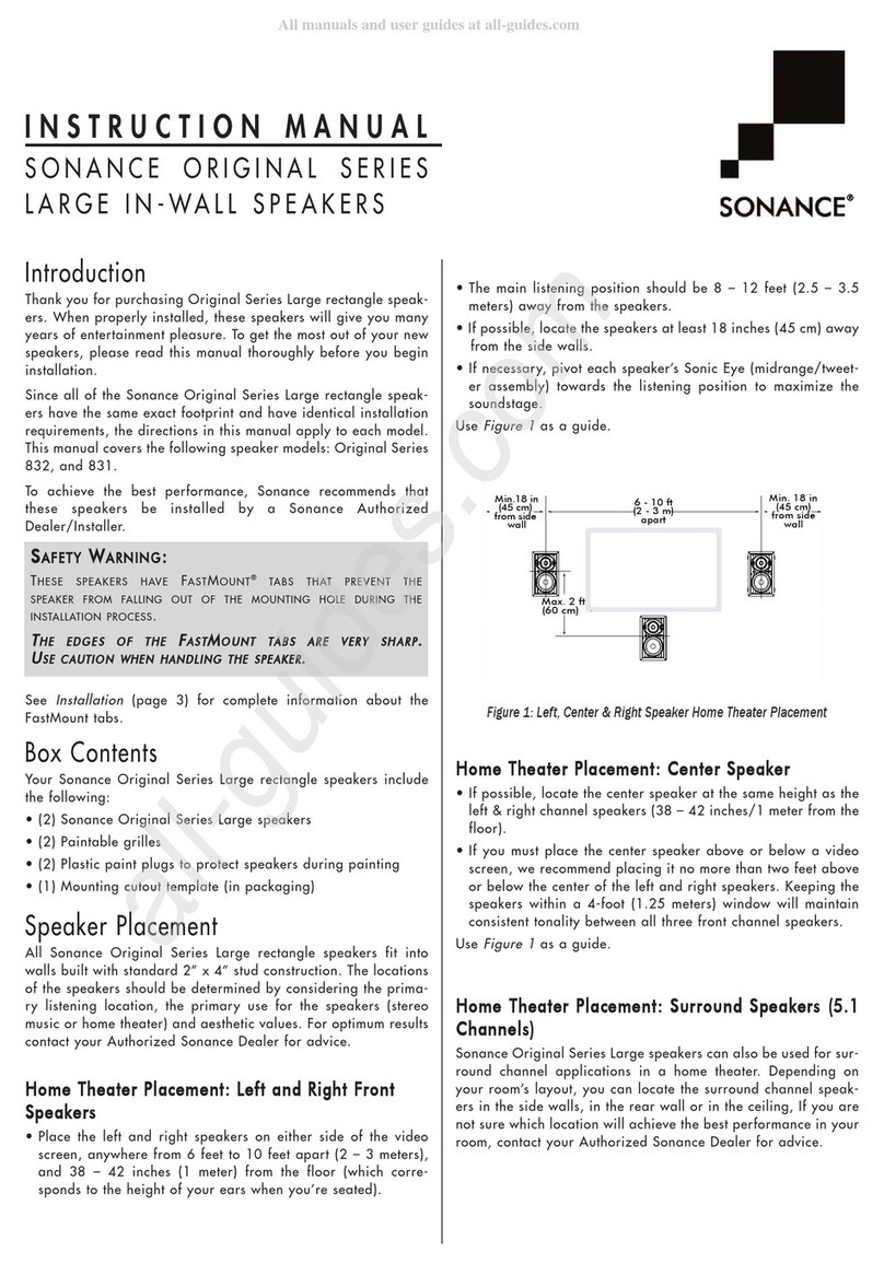 Sonance Original Large Series User manual