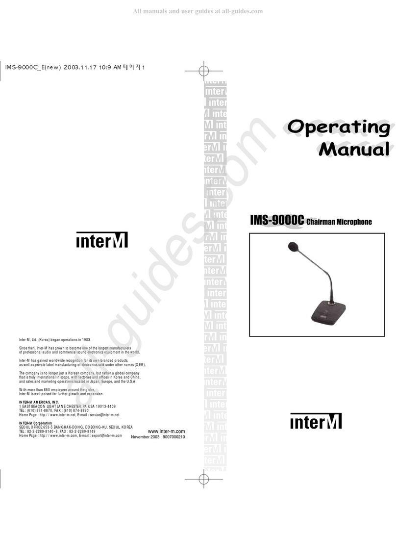 Inter-m IMS-9000C User manual Inter-m IMS-9000C User manual