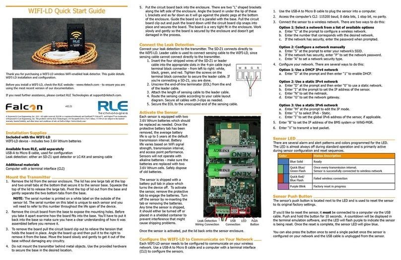 RLE Technologies Falcon WIFI-LD quick start guide