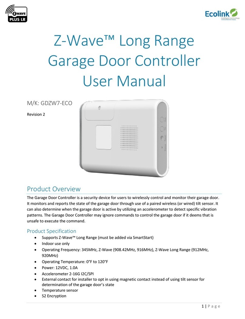 Ecolink GDZW7-ECO user manual