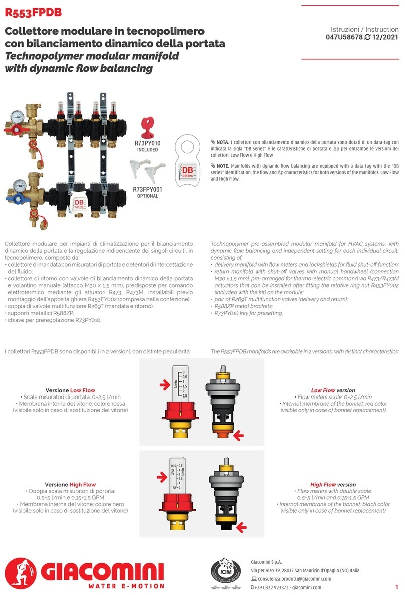 Giacomini R553FPDB User manual Giacomini R553FPDB User manual