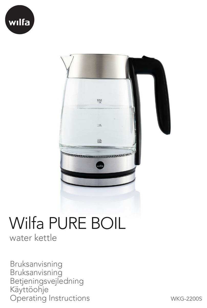 Wilfa PURE BOIL WKG-2200S User manual Wilfa PURE BOIL WKG-2200S User manual