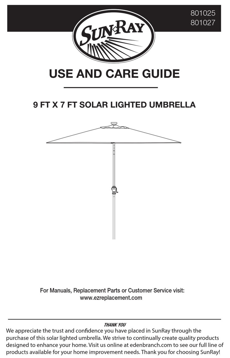 SUNRAY 801025 Use and care guide
