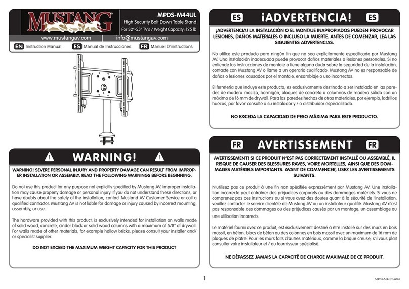 Mustang MPDS-M44UL instruction manual