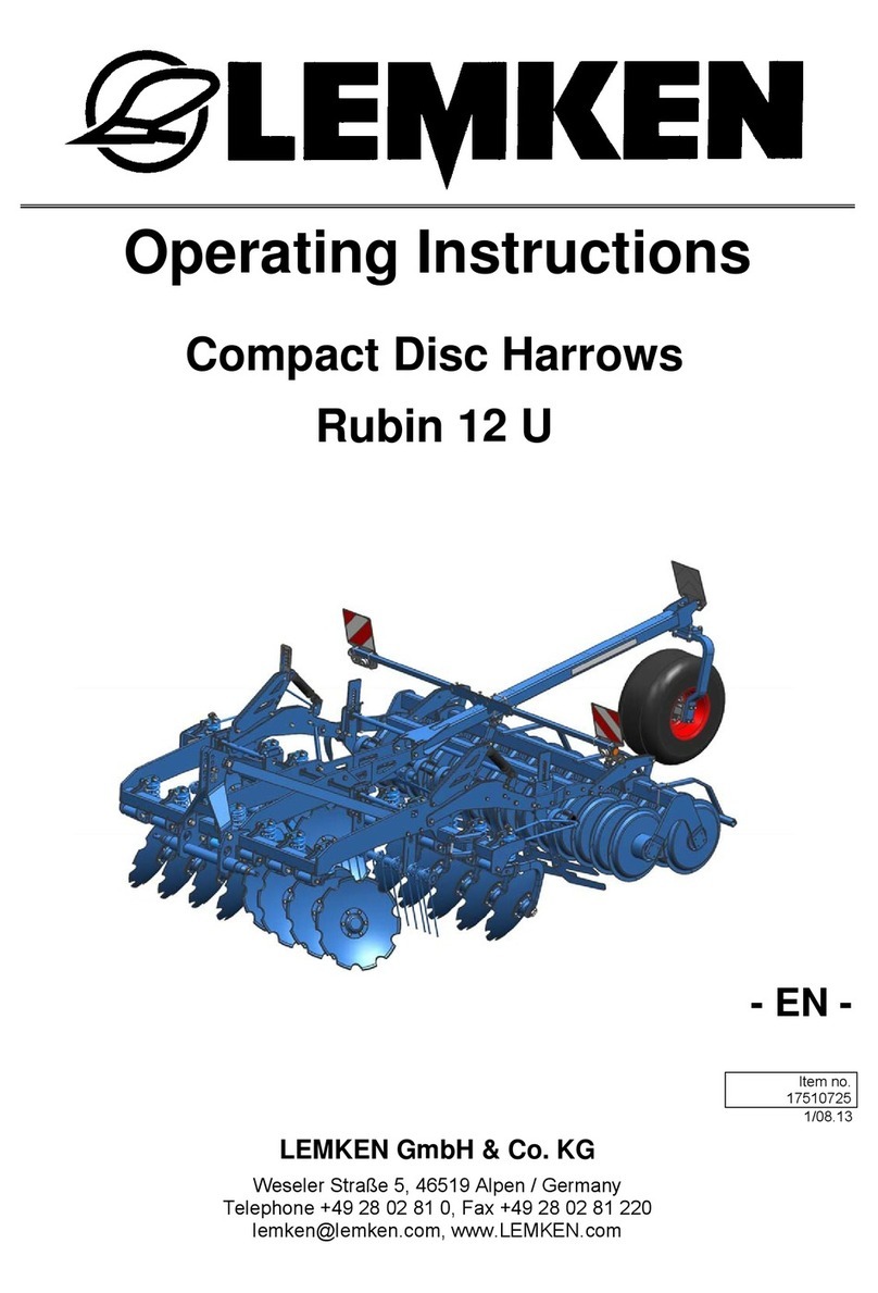 LEMKEN Rubin 12 U operating instructions