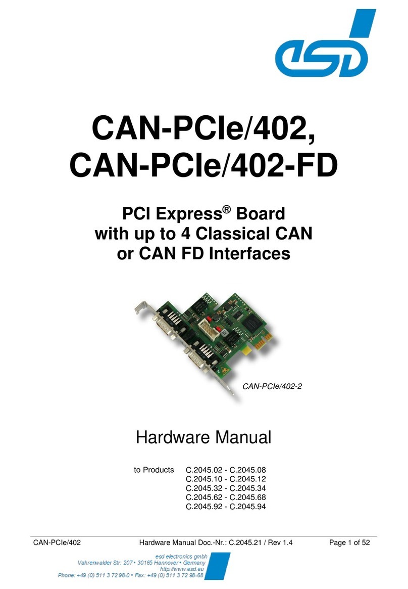 ESD CAN-PCIe/402 Hardware manual