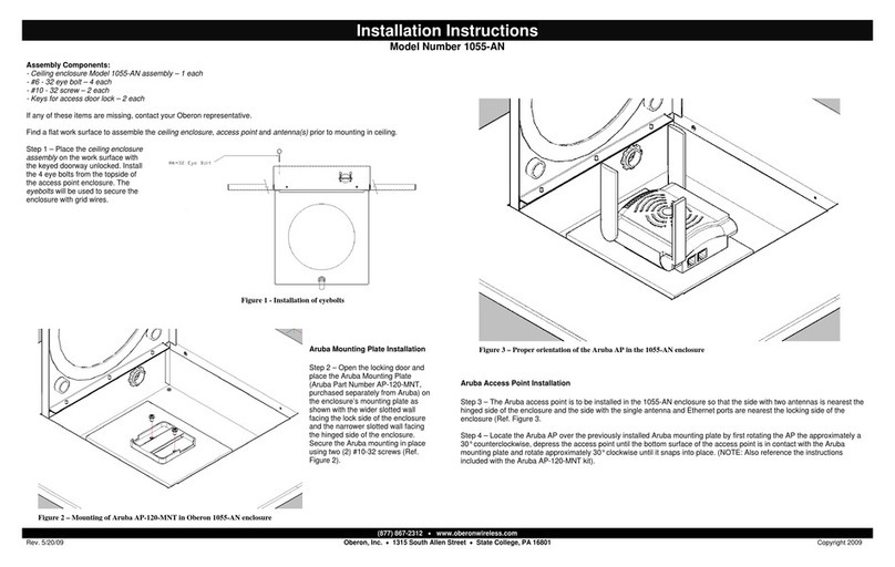 OBERON 1055-AN installation instructions